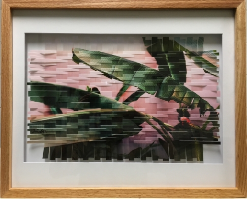 Afternoon- woven photo framed in oak by Vincente Weber | photo weave, oak frame Afternoon- woven photo framed in oak