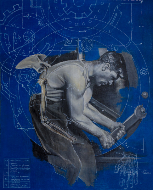 Machine Made by Bruce Corona | <p>Oil on Wood Panel<br></p> Machine Made