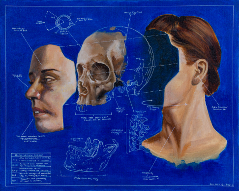 Head Assembly Rev 21A6351-78915 by Bruce Corona | <p>Oil Paint on Cotton Canvas<br></p> Head Assembly Rev 21A6351-78915