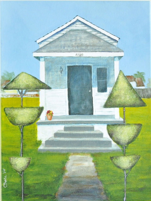 Sculpted Yews by Cheryl Anne Grace | Acrylic on 1 1/2 Sculpted Yews