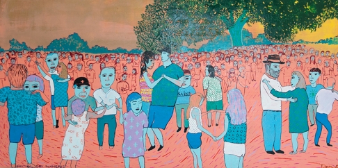 Festival des Acadiens by Devin De Wulf | Oil on wood panel Festival des Acadiens