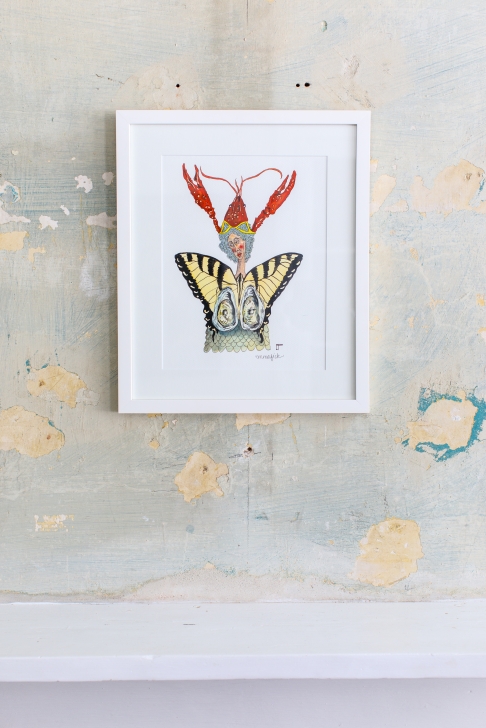 Louisiana Deity : Swallowtail by Emma Fick | Watercolor and ink on paper Louisiana Deity : Swallowtail