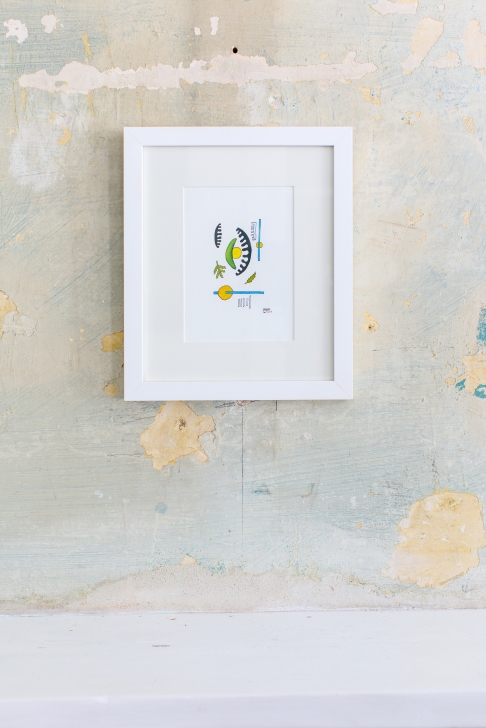 Fern Geometry: Miniature by Emma Fick | Watercolor and ink on paper Fern Geometry: Miniature