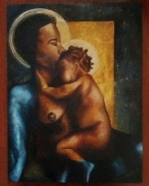 The Warmth (Original Painting) by D. Lammie-Hanson | Mixed Media on Wood The Warmth (Original Painting)