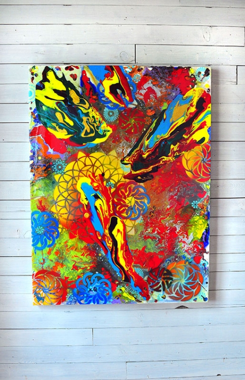 Broken Cross by George Dolgy | Acrylic on canvas Broken Cross