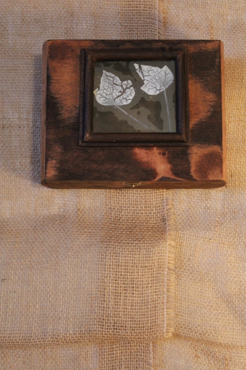 Ivy Enverre Memory Box by Caitlin Waugh | Float glass, reclaimed cigar box, hydrangea Ivy Enverre Memory Box