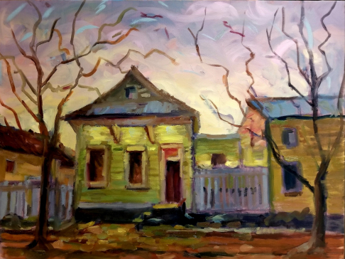 Sunset on Mardi Gras by Spencer Schulz | <p>oil on canvas</p> Sunset on Mardi Gras
