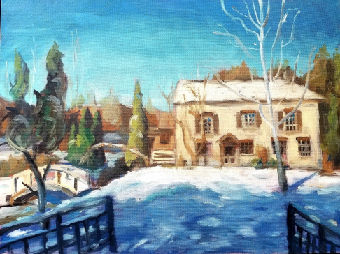 Morning at the Mill by Spencer Schulz | <p>oil on canvas</p> Morning at the Mill