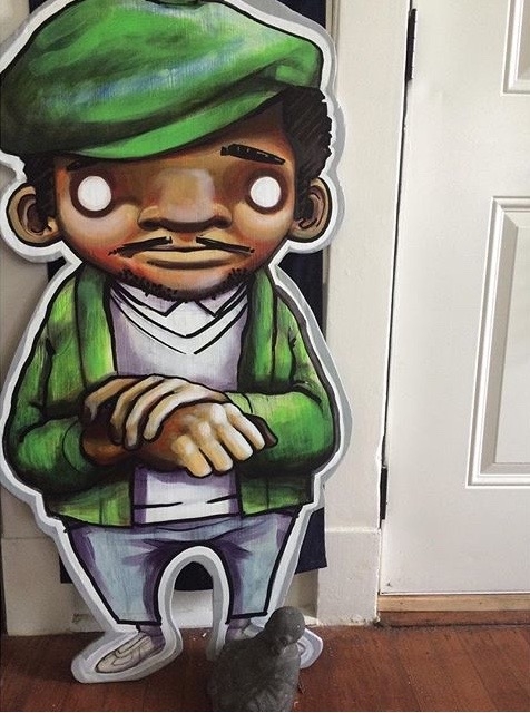 Paying Respect by Jeremy Paten | Acrylic and marker on wood panel Paying Respect