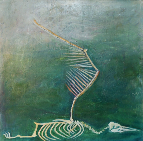Lonely Bones by Kat Ryalls | Oil on canvas, 2.5 Lonely Bones