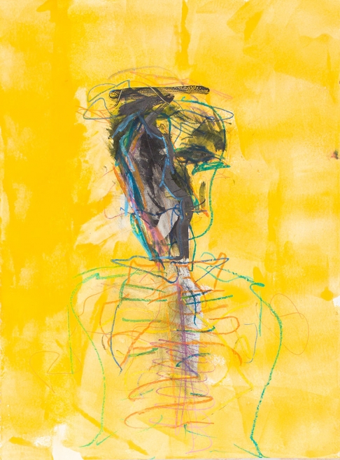 Mr. Clark by Leroy Miranda Jr. | Mixed media on paper and framed with raw maple. Mr. Clark