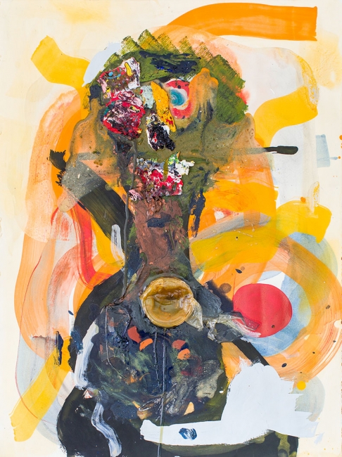 Crazy Calculator by Leroy Miranda Jr. | Mixed media on paper and framed in raw maple. Crazy Calculator