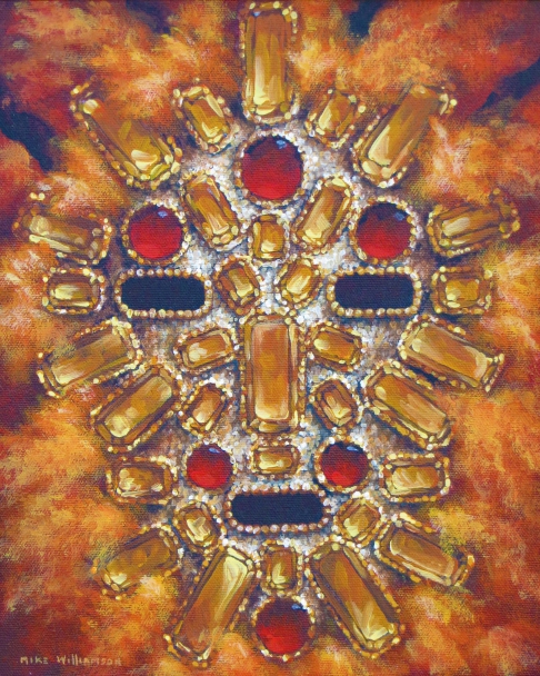 Bicycle Reflector Man by Mike Williamson | Acrylic on Canvas Bicycle Reflector Man