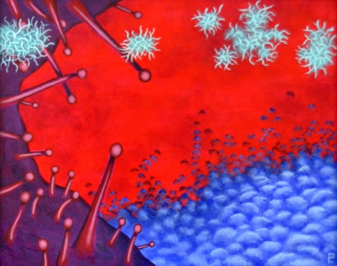 External Signal Response by Patty West Elstrott | Acrylic on canvas External Signal Response