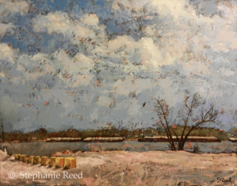 Mississippi River with Buzzards by Stephanie Reed | Oil on canvas Mississippi River with Buzzards