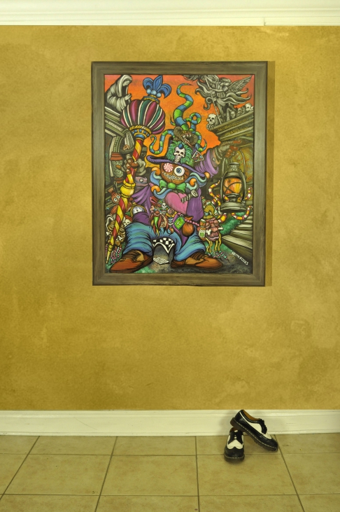 Meaux Jeaux Spirit by Keith Eccles | Acrylic on Canvas- Gallery Framed Meaux Jeaux Spirit