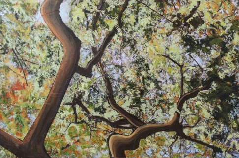 Windform by Connor McManus | Giclee and Acrylic on birch panel, in maple floater frame Windform