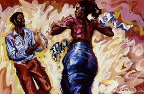 Bamboula by Marcus Akinlana | Giclee on canvas. Bamboula