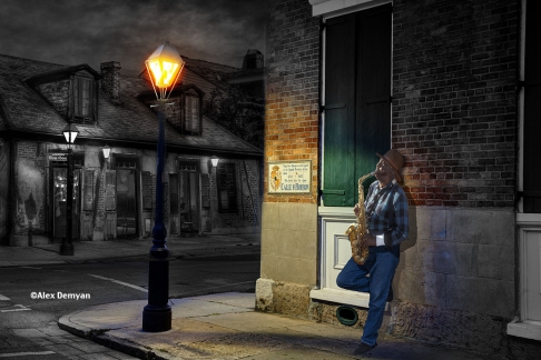 Bourbon Street by Alex Demyan | I custom print my images on an Epson 3880 inkjet printer using Red River Ultrapro Satin Fine Art pap Bourbon Street