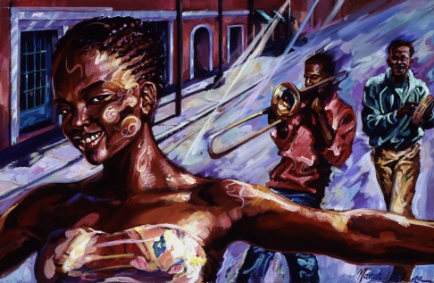 Camila's Big Day in the Quarter by Marcus Akinlana | Limited edition giclee on canvas Camila's Big Day in the Quarter