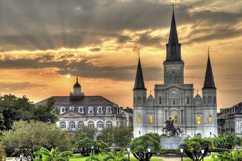 French Quarter Sunset by Alex Demyan | I custom print my images on an Epson 3880 inkjet printer using Red River Ultrapro Satin Fine Art p French Quarter Sunset